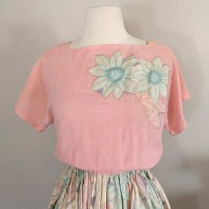 Vintage Pink Midi Dress